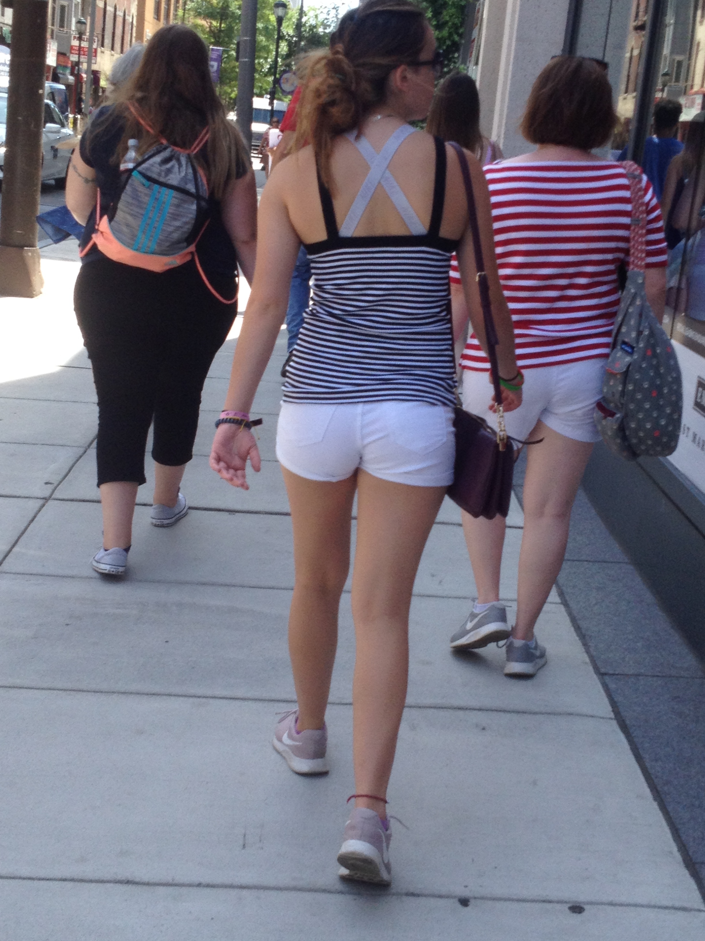 Candid Teen VPL in the City — 38