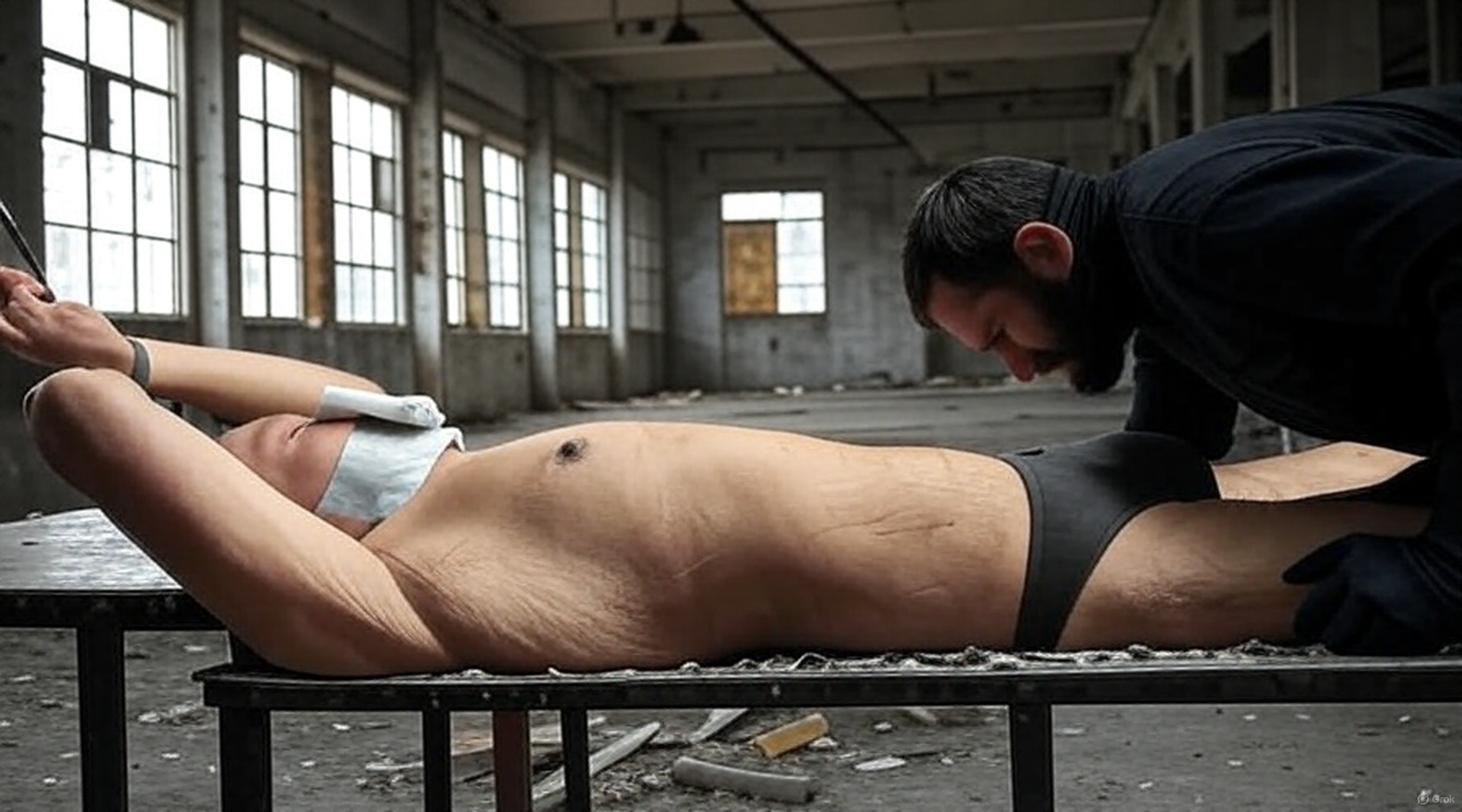 Tied up in a warehouse — 36