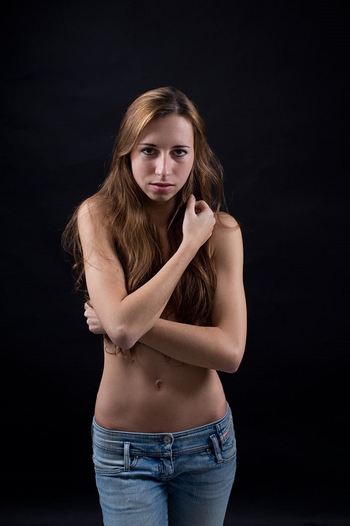 German teacher Malin posing — 34