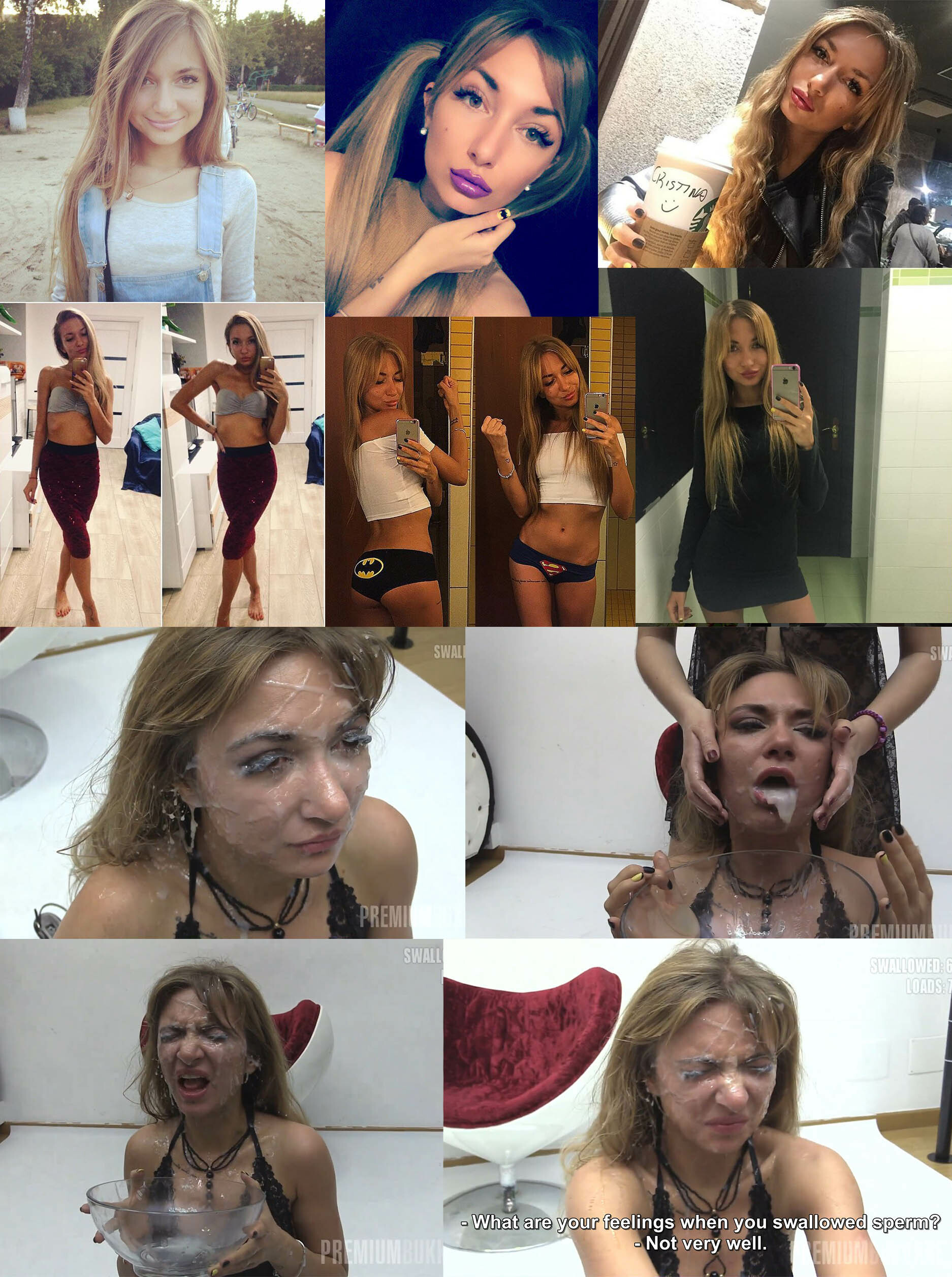 Filthy Euro Bukkake Whores Drowning in Cum — 43
