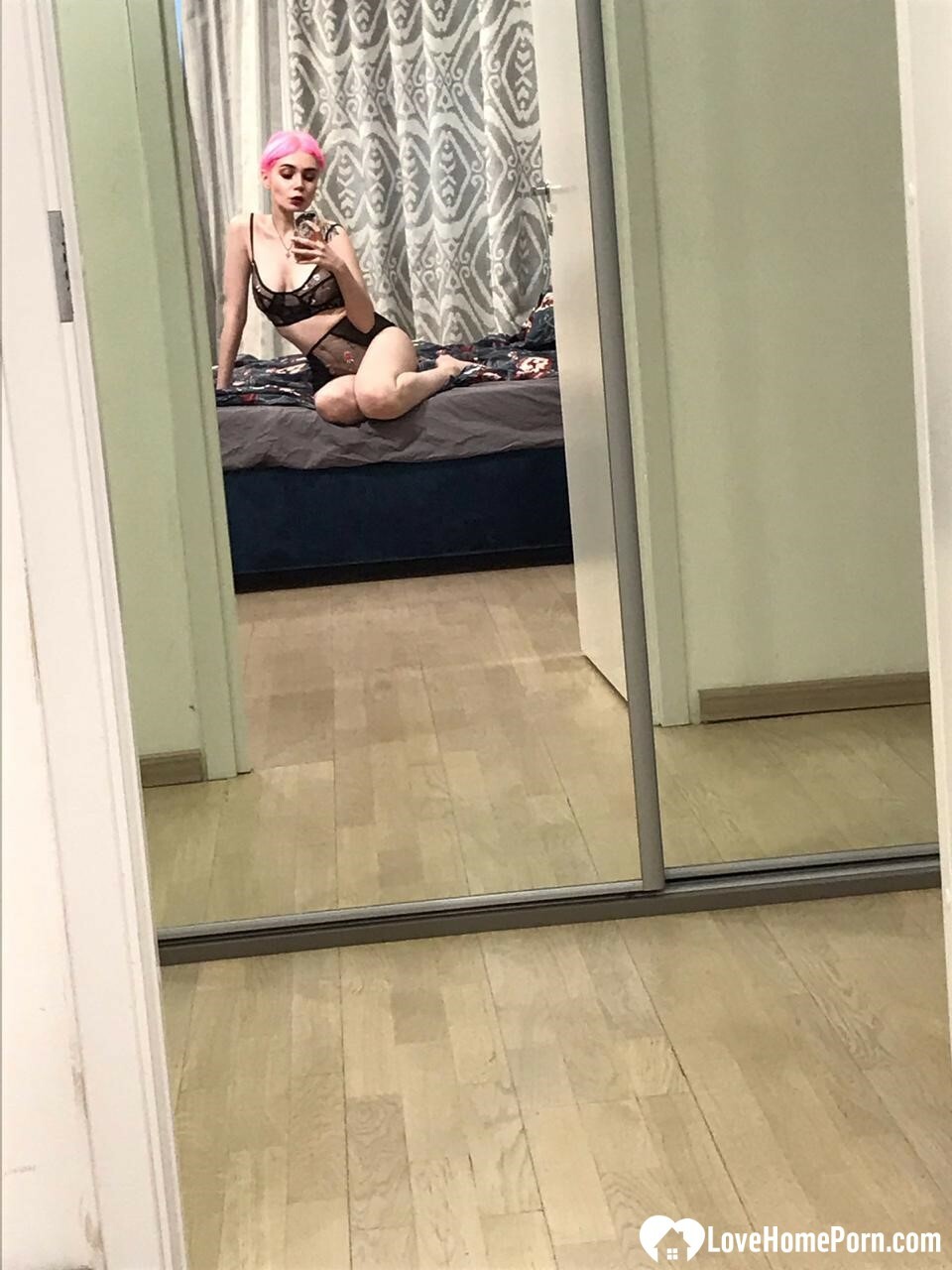 Pink-haired pixie cut and hot POV nudes — 24