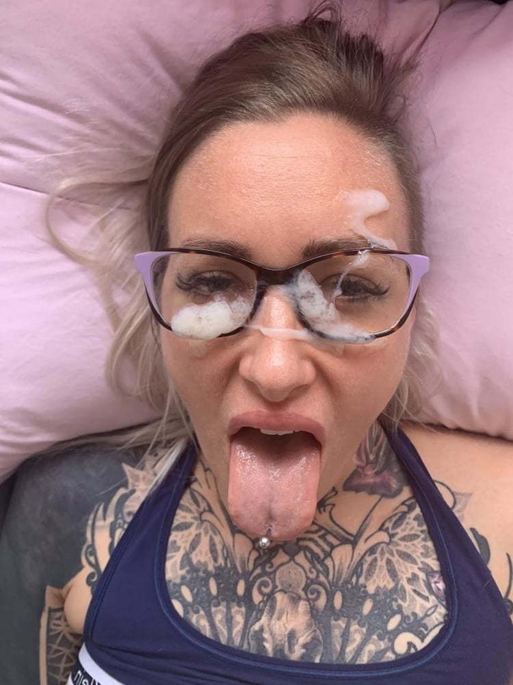 Cumshot facial -Sperm dripping — 42